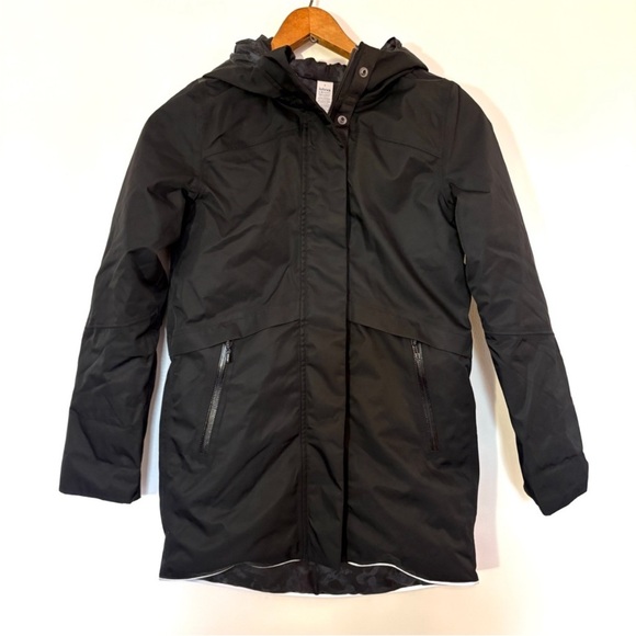 Ivivva Black Hooded Kids Raincoat - Picture 2 of 8